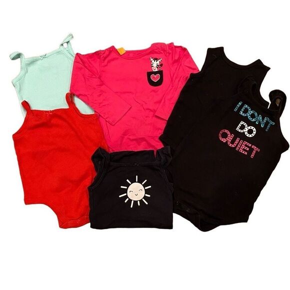 Bodysuit One Piece Undershirt Bundle Set of 6 Size 24 Months - Picture 1 of 10